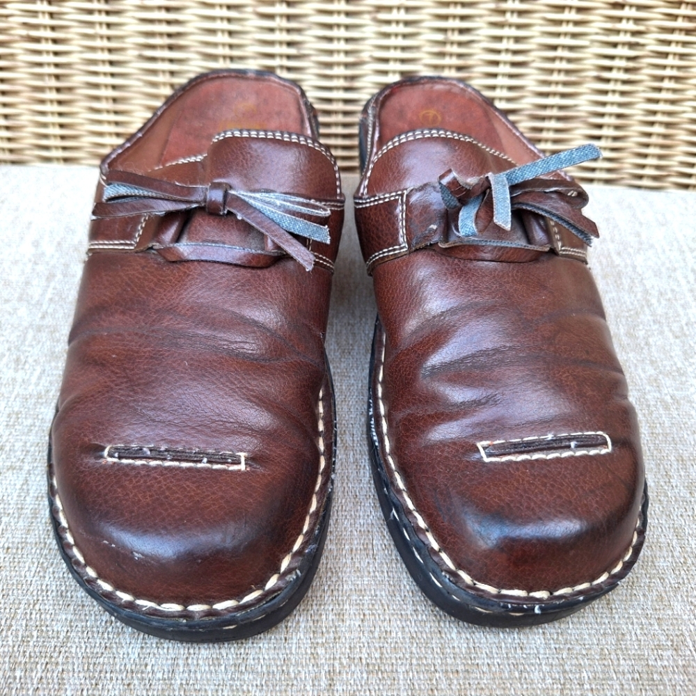 Faded Glory Brown Mules Women's Size 7